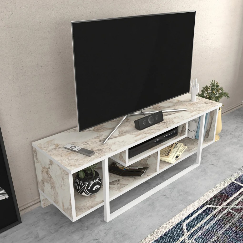 Suporte para TV Asal – Branco – 120 cm