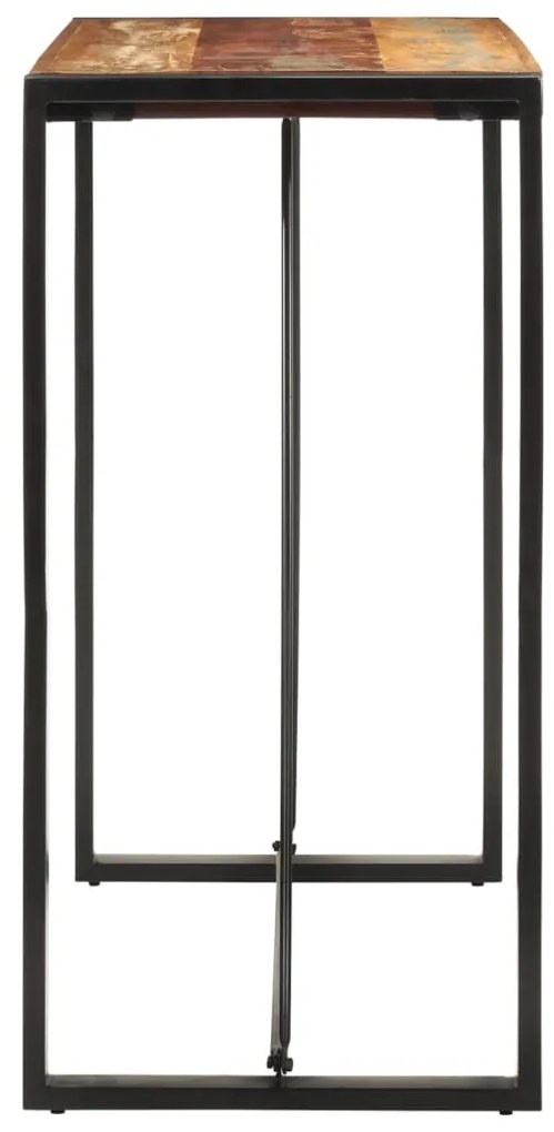 Mesa de bar 110x55x110 cm madeira recuperada maciça
