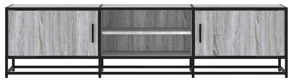 Móvel p/ TV 160x35x41cm derivados madeira/metal cinzento sonoma