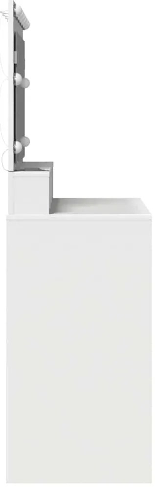 mesa de maquiagem branca vidaXL com luzes LED - 100x41x135 cm