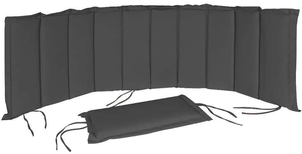 Almofada Jardim de espreguiçadeira 183x56x7cm antracite