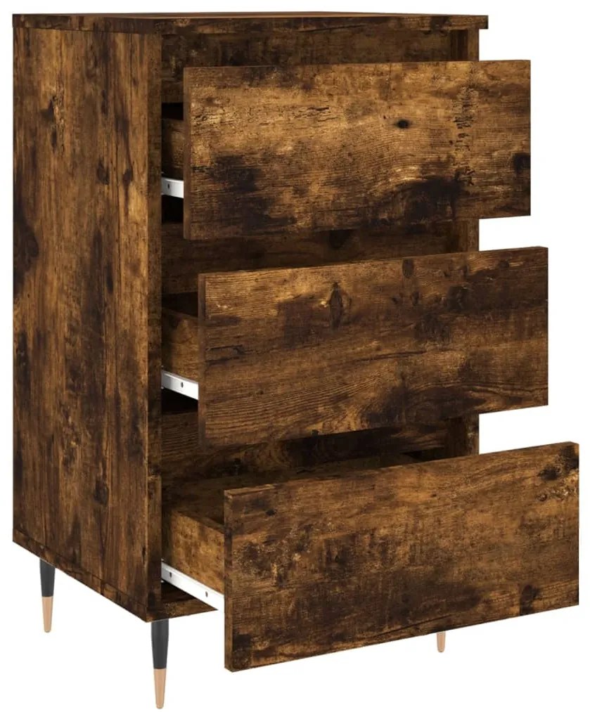 Mesa cabeceira 40x35x69 cm derivados de madeira carvalho fumado