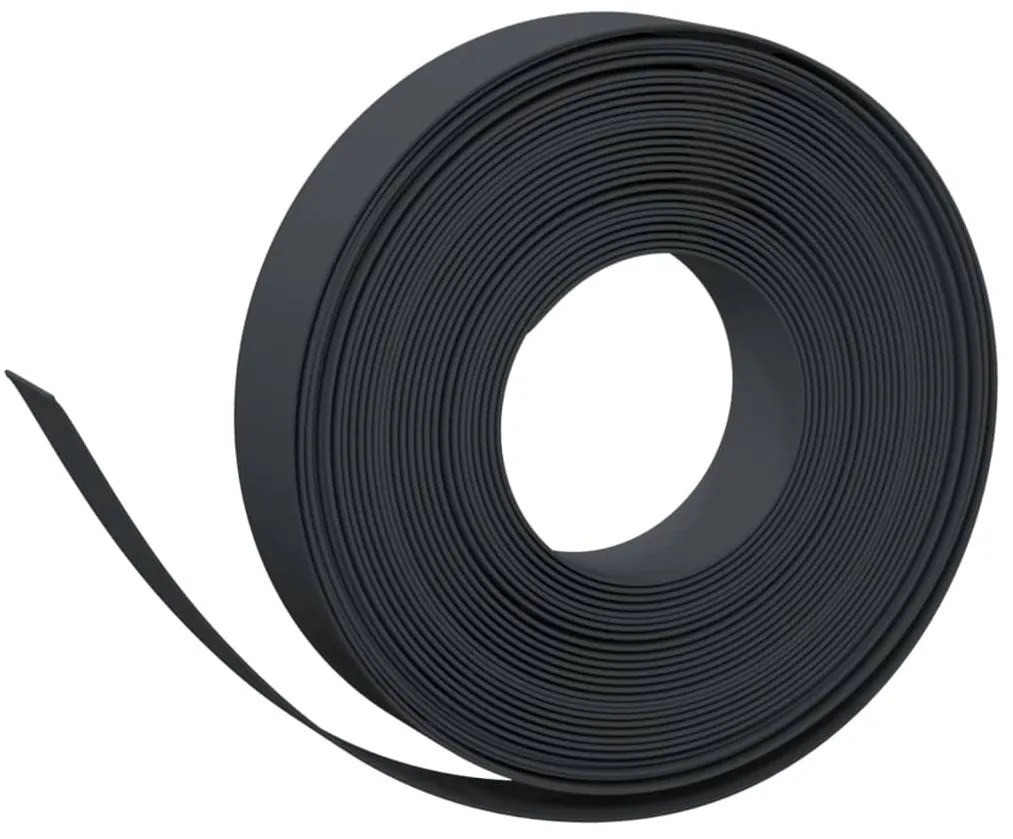 Bordas de jardim 5 pcs 10 m 10 cm polietileno preto