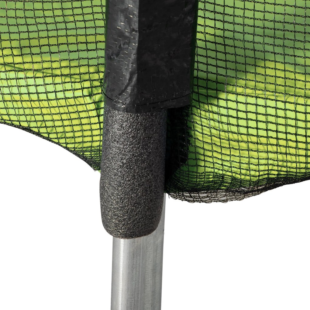 Trampolim de Jardim Ø223cm Trampolim para Crianças Adultos com Superfície de Salto Ø137cm Rede de Segurança Cobertura de Bordas e Escada para