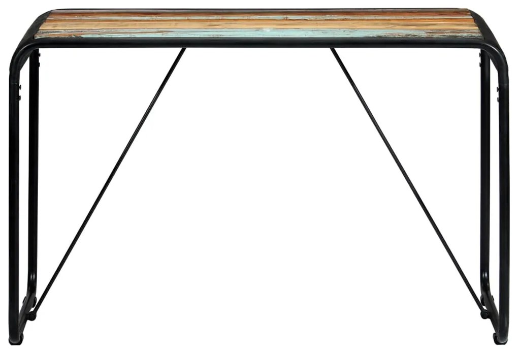 Mesa de jantar 118x60x76 cm madeira maciça recuperada