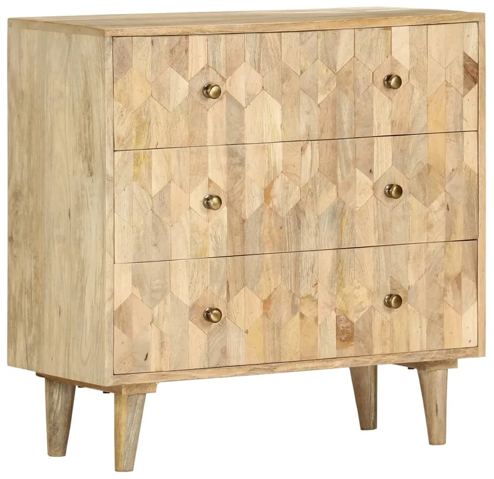 vidaXL Armário com gavetas 75x35x75 cm madeira mangueira maciça
