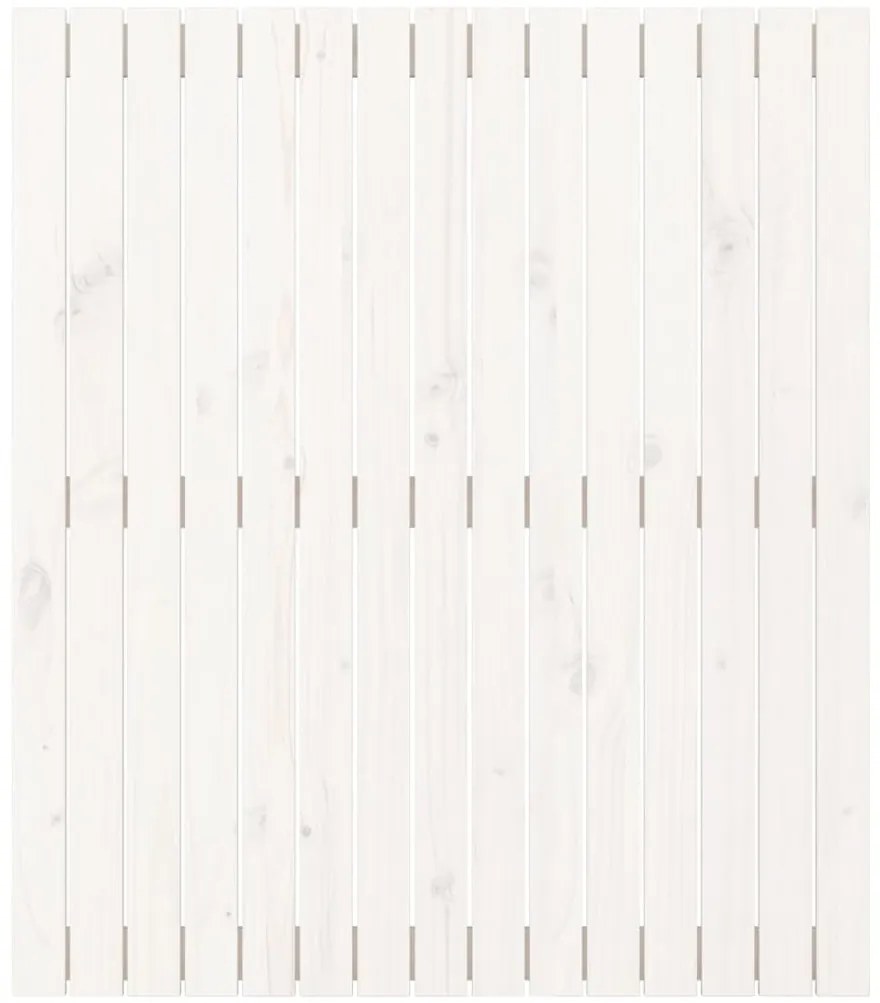 Cabeceira de parede 95,5x3x110 cm pinho maciço branco