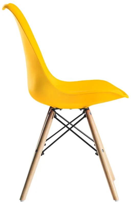 Conjunto Secretária Dek e Cadeira Tilsen - Amarelo