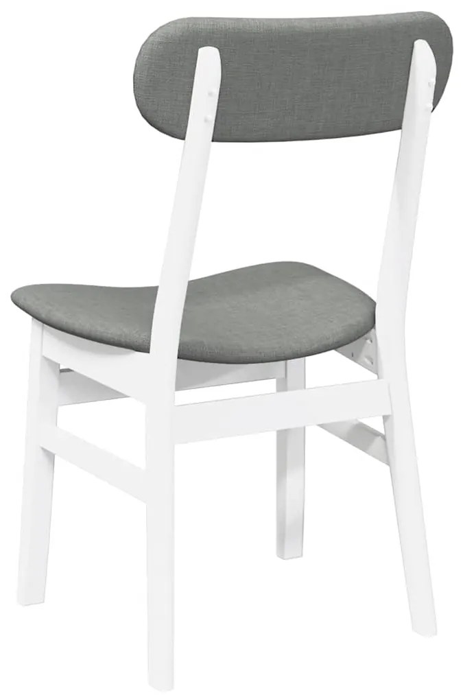 Cadeiras de jantar com almofadões 2 pcs madeira maciça branco