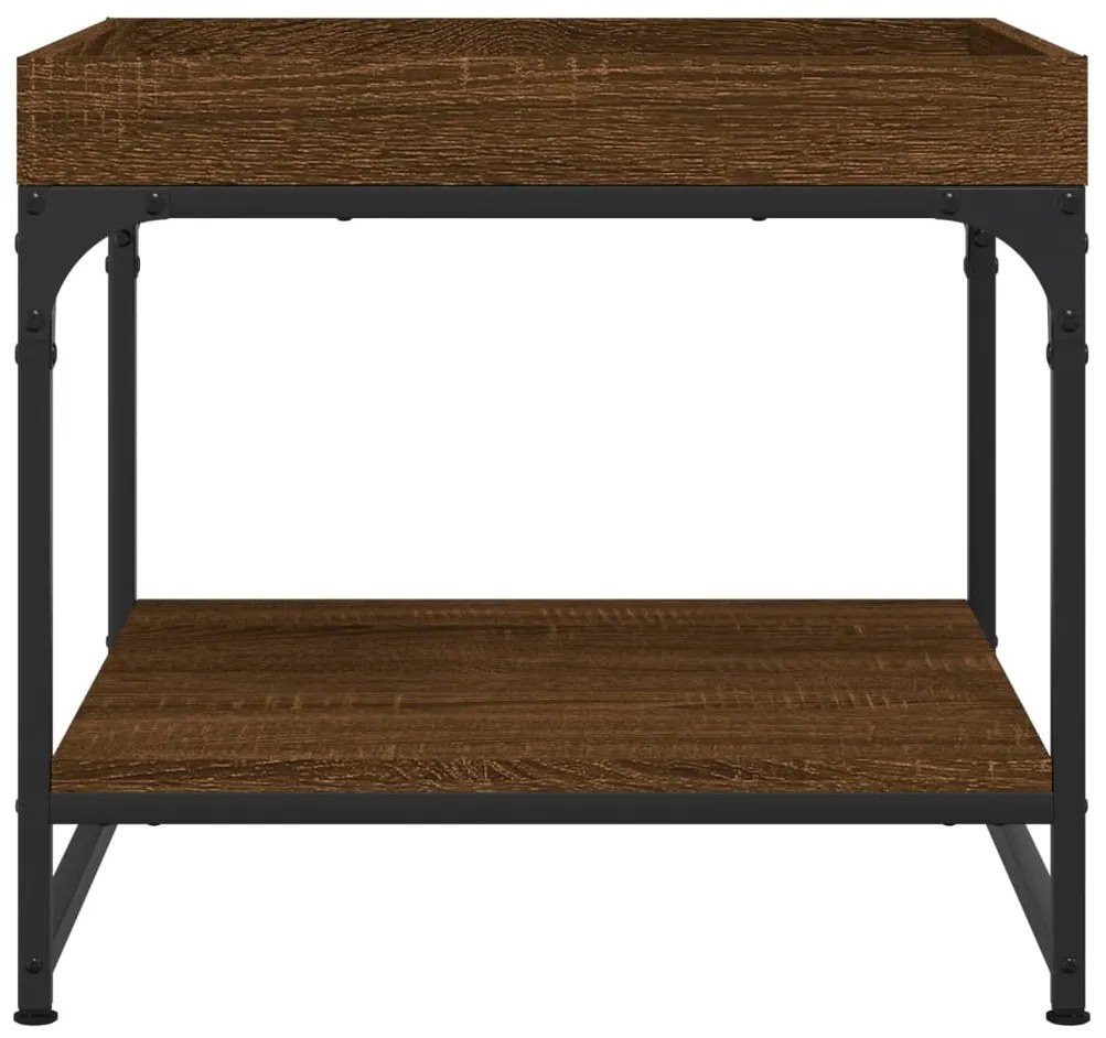 Mesa de centro 49,5x49,5x45 cm deriv. madeira carvalho castanho