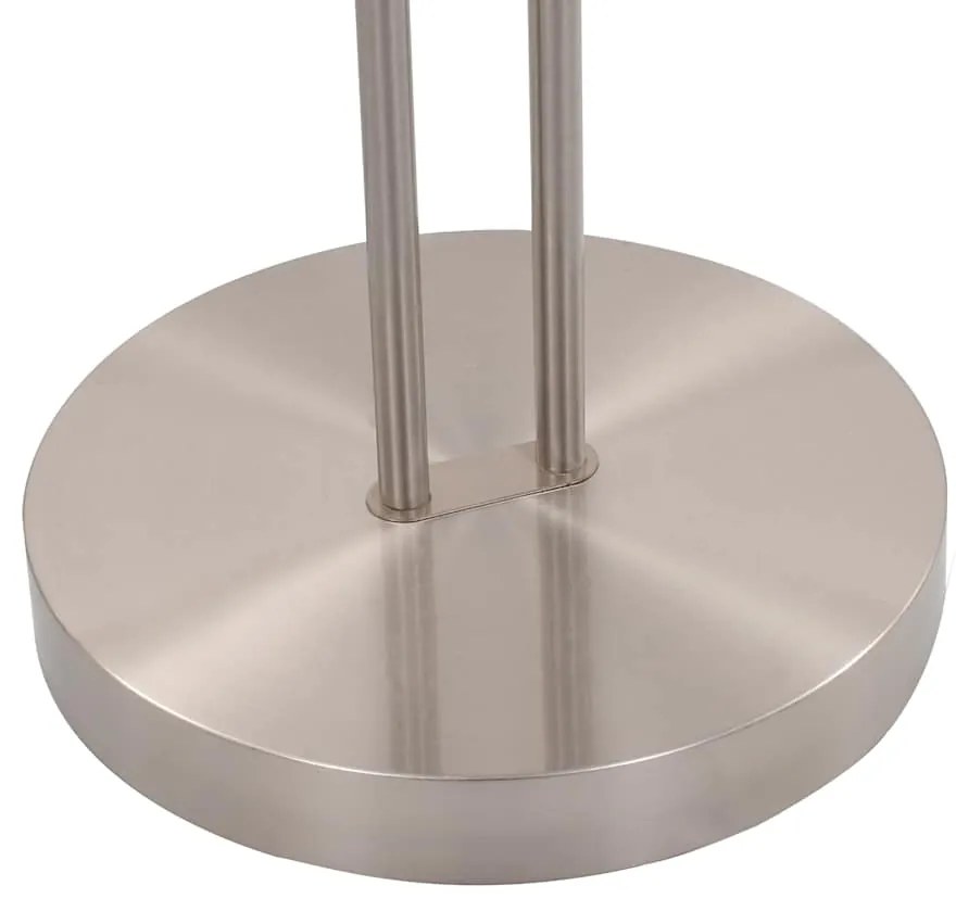 Candeeiro de pé alto regulável 18 W 180 cm prateado