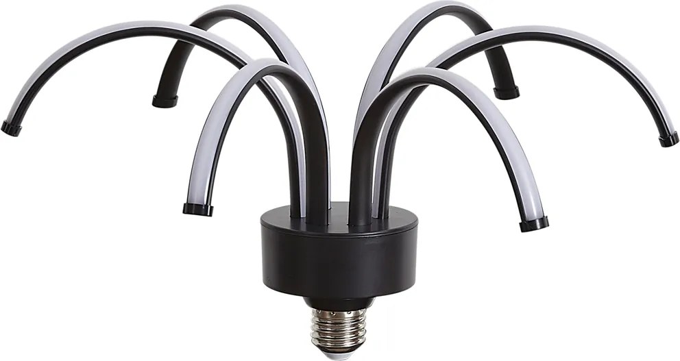Lâmpada LED decorativa E27 preta 6W 450 lm 3000K