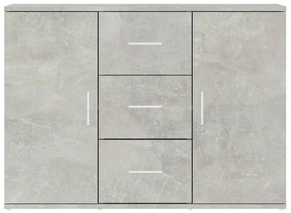 Aparador 91x29,5x65 cm derivados de madeira cinza cimento