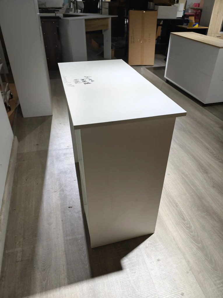 HOMCOM Mesa para Computador com 2 Prateleiras Abertas, 80 cm, Branco | Aosom Portugal