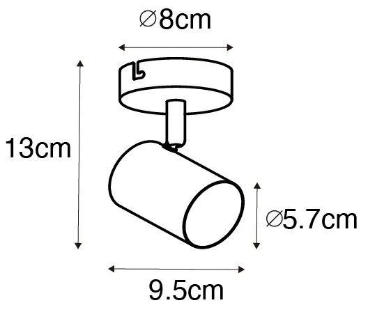 Projetores modernos ajustáveis em latão - Jeana