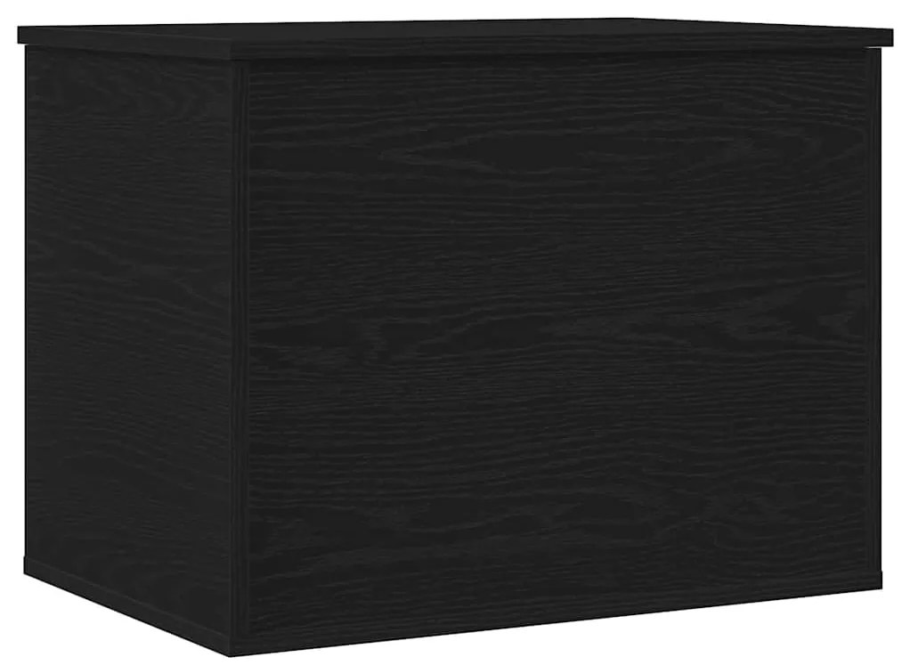 Caixa de Armazenamento vidaXL com Tampa Madeira Negra 60x42x46 cm Made