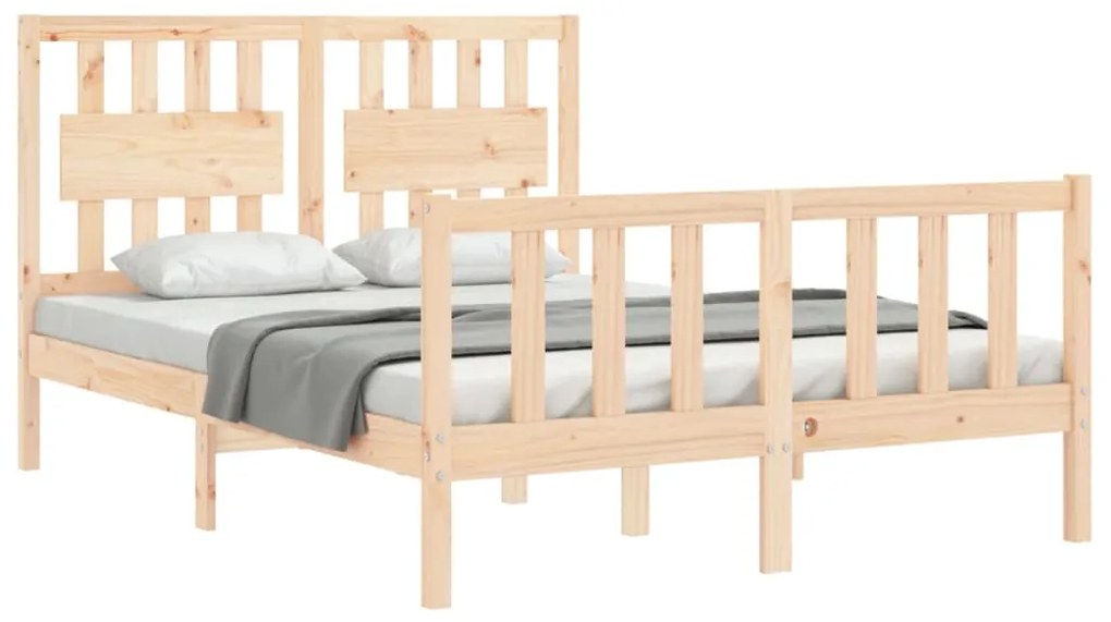 Cama sem colchão 140x200 cm madeira de pinho maciça