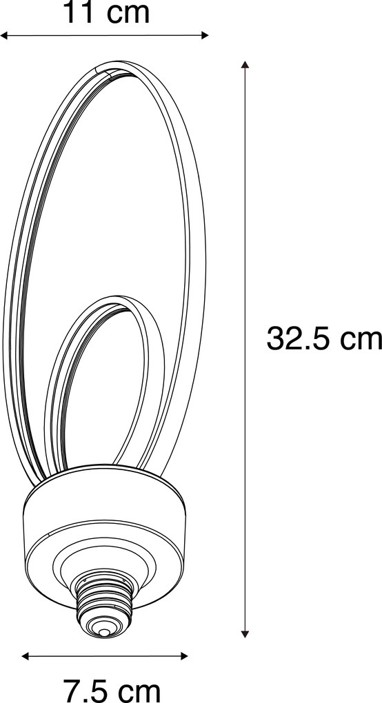 Lâmpada LED E27 Decorativa Preta 6W 450 lm 3000K