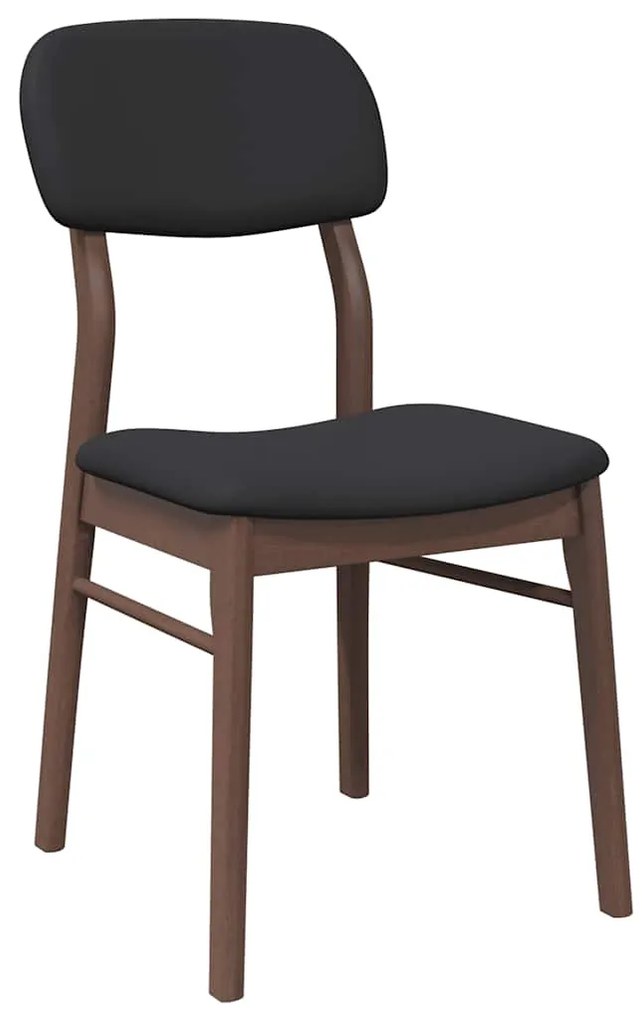 Cadeiras de jantar com almofadões 2 pcs madeira maciça castanho