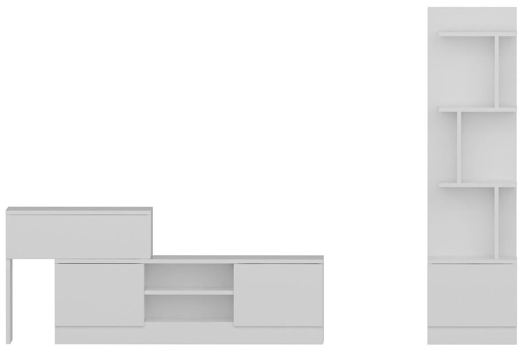 Unidade de TV Team – Branco – TV Stand: 120x38x29,5 cm