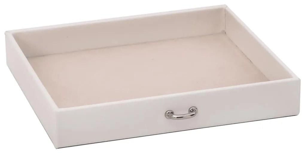 Caixa para jóias de 4 camadas com espelho com fechadura Branco