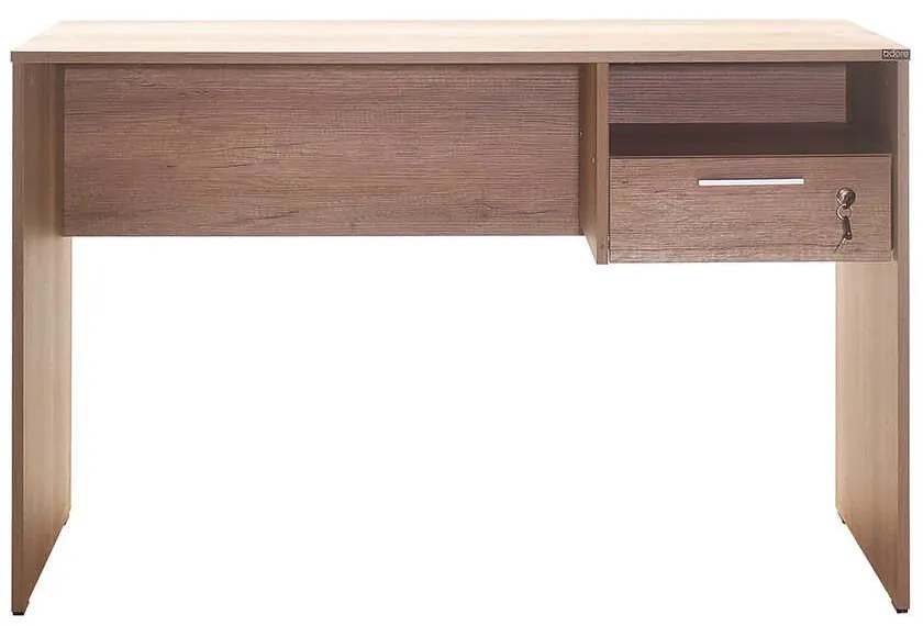 Secretária "Simple" com Gaveta - 120 x 75 x 60 cm - Nogueira Claro - D