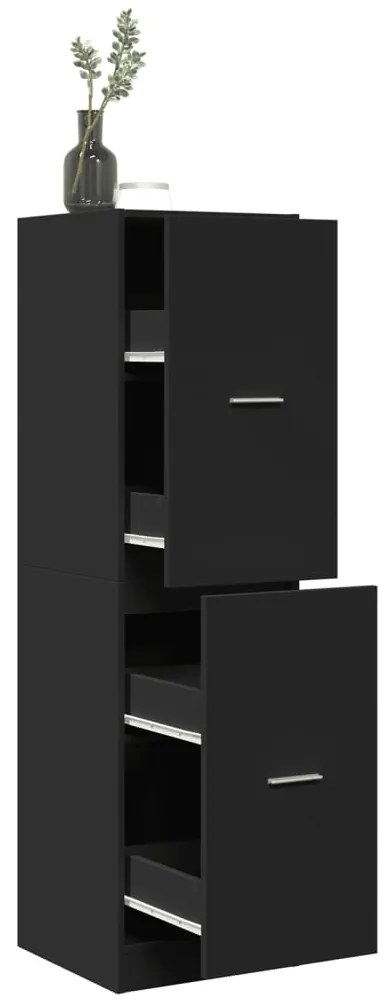 Armário boticário 40x41x144,5 cm derivados de madeira preto