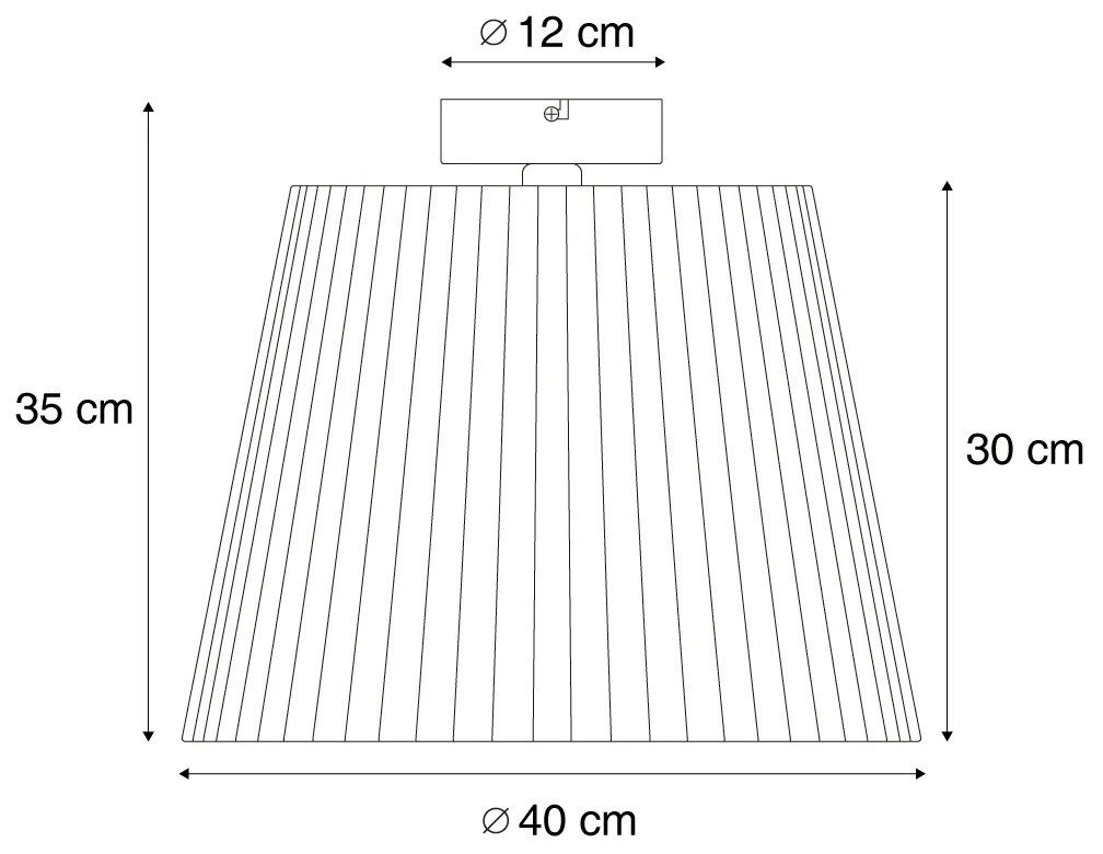 Plafon de exterior Japandi com corda laranja IP54 - Jayla Japandi