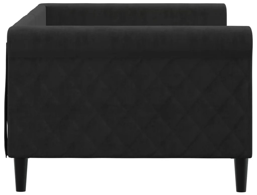 Sofá-cama 90x200 cm veludo preto