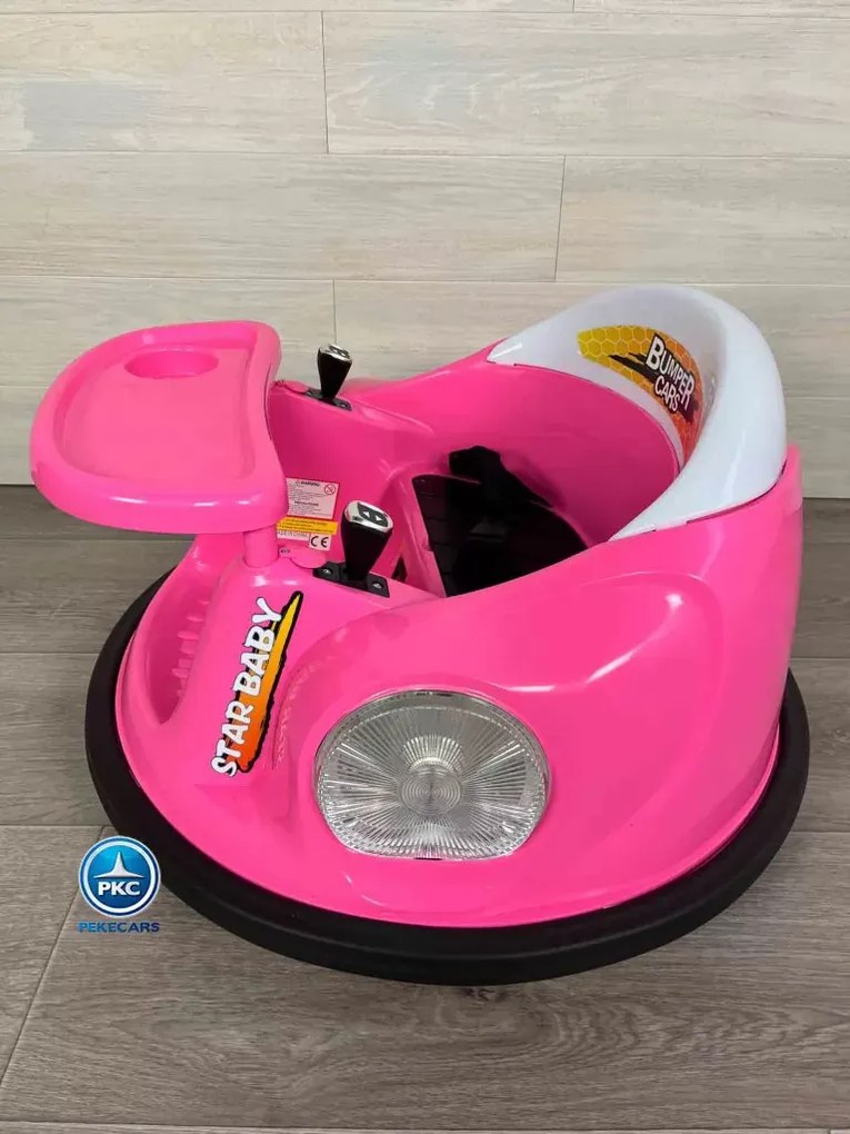 Carrinho de Choques elétrico para crianças Autogiro 12V Eléctrico Rosa