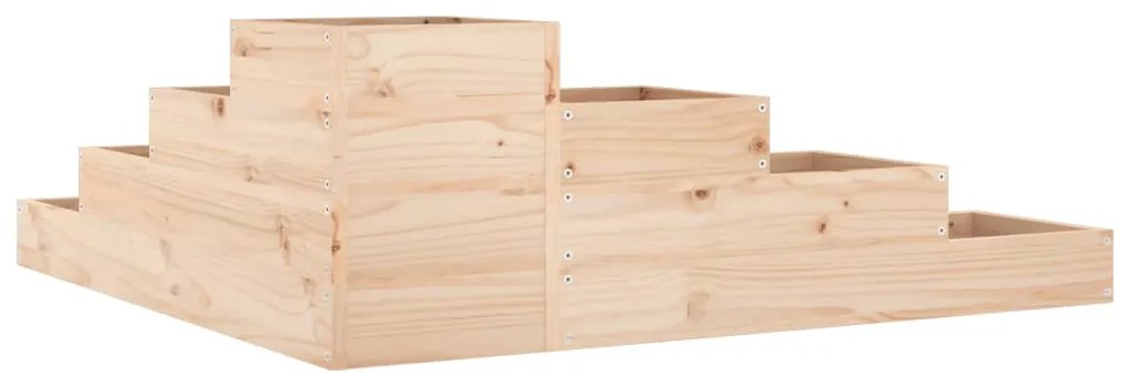 Floreira de jardim com 4 níveis 106x104,5x36 cm pinho maciço