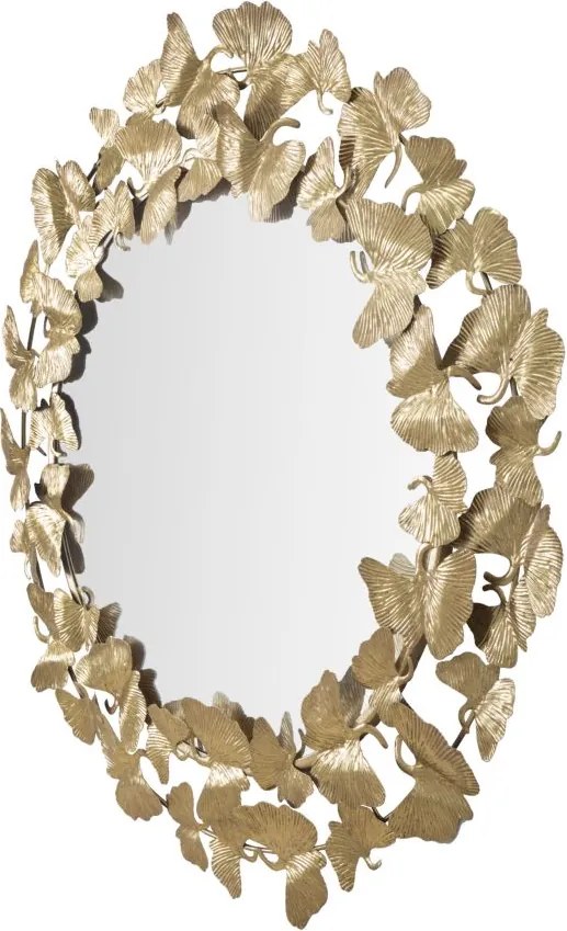 ESPELHO FOLHAS REDONDO Ø 87X2,5 CM DOURADO