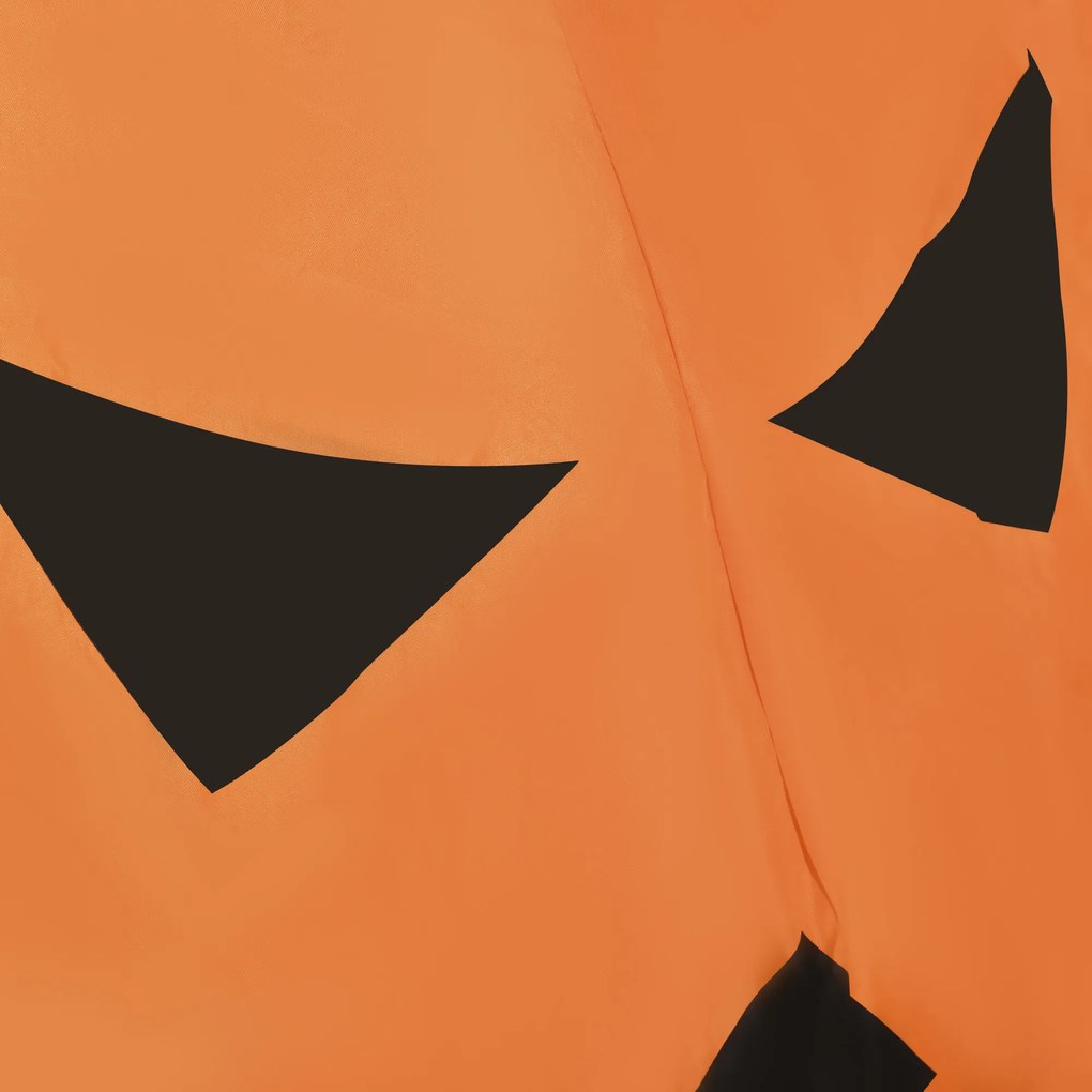 Abóbora Insuflável de Halloween com Gato Altura 91-115cm Decoração de Halloween com Luzes LED IP44 2 Infladores para Jardim Festas Exterior