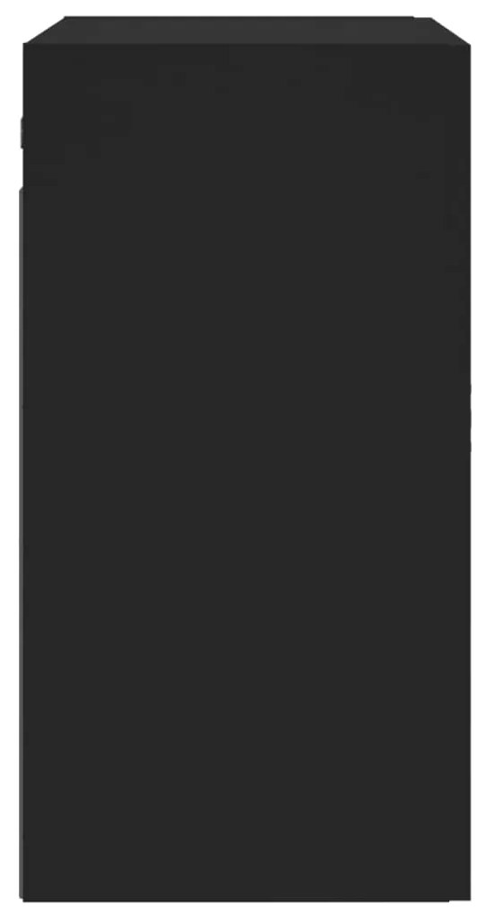 Armário parede 60x31x60 cm derivados de madeira preto