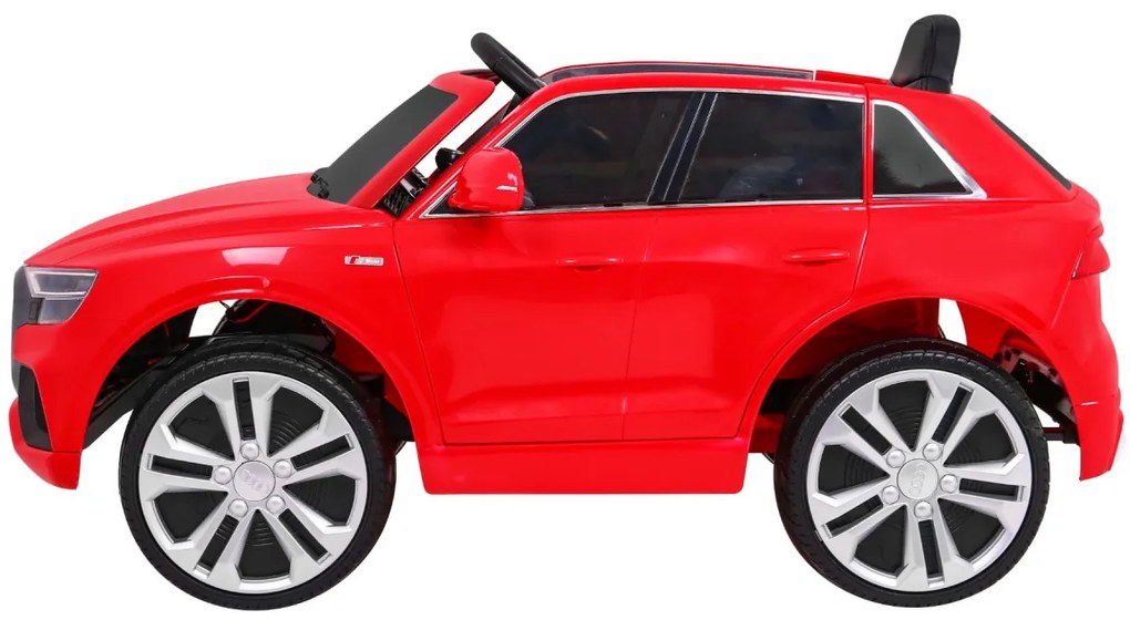 Carro elétrico para Crianças 12V Audi Q8 LIFT Rodas de EVA, Assento de couro Vermelho