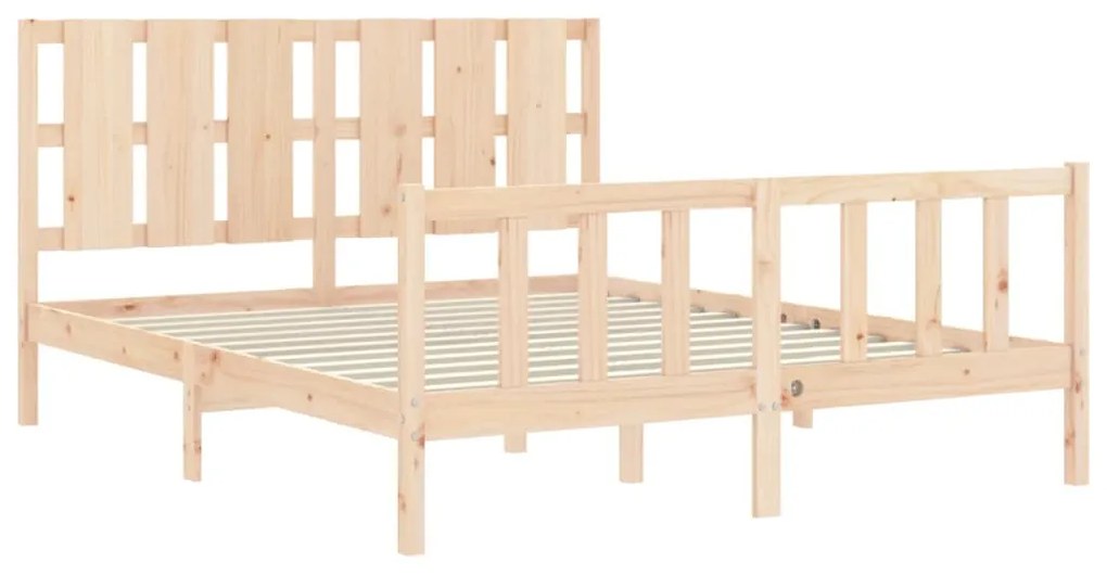 Cama sem colchão 160x200 cm madeira de pinho maciça