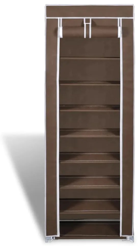 Sapateira com tampa 57 x 29 x 162 cm Castanho