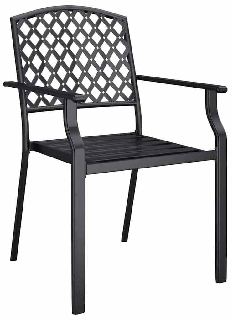 5 pcs conjunto de jantar para jardim aço antracite