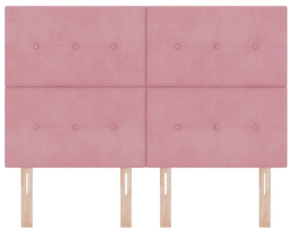 Cabeceira LED vidaXL Rosa 80 cm Veludo