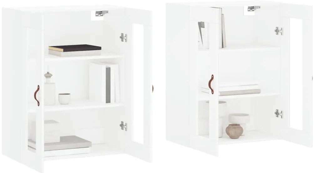 Móveis de parede 2 pcs derivados de madeira branco