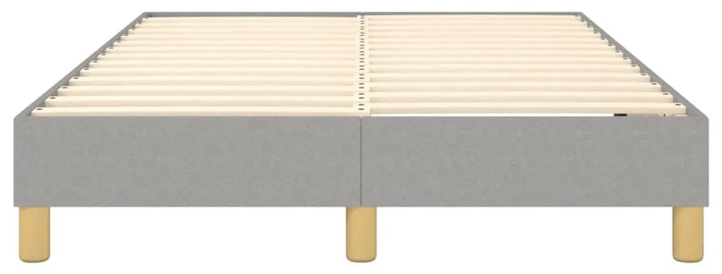 Estrutura de cama sem colchão 120x200 cm tecido cinzento-claro