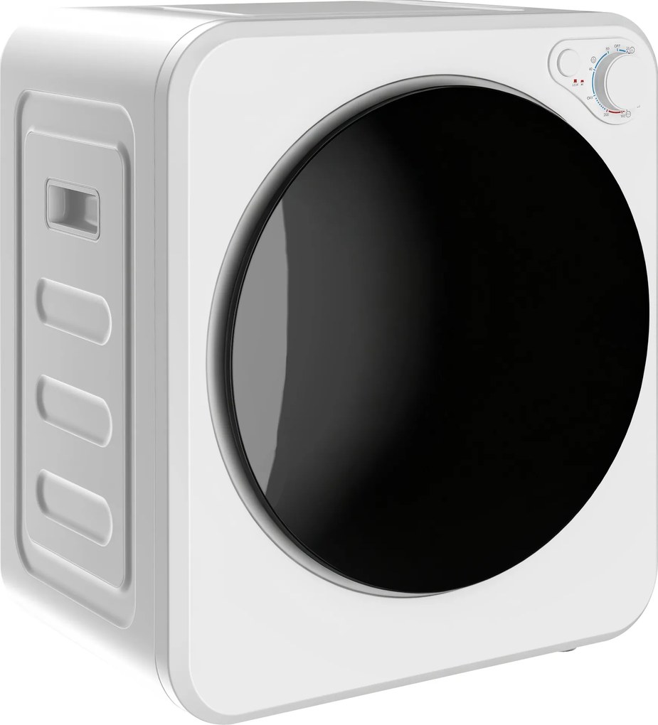 HOMCOM Secadora com exaustão portátil 2,5 Kg, secadora elétrica 400/800 W, 5 modos de secagem, 48 x 44 x 57 cm, branco | Aosom Portugal