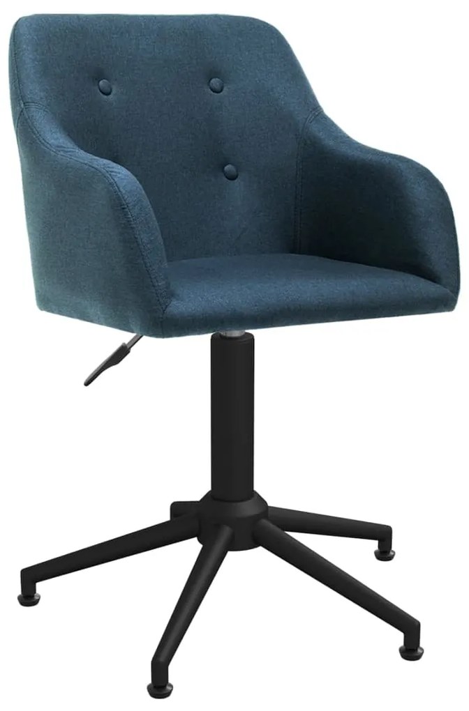 vidaXL Cadeira de escritório giratória tecido azul