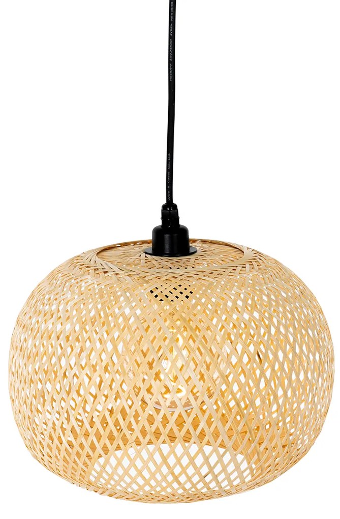 Candeeiro de teto exterior oriental em bambu 3 luzes IP44 - Rafael