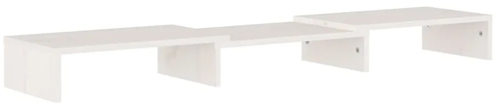 Suporte para monitor 80x24x10,5 cm madeira pinho maciça branco