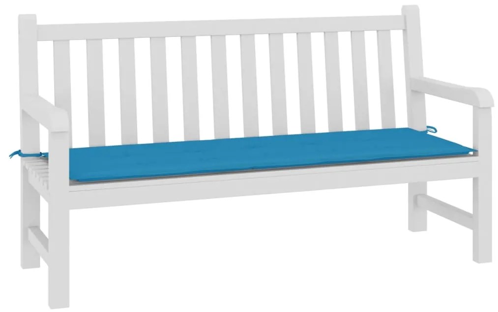 Almofadão p/ banco de jardim 150x50x3 cm tecido oxford azul