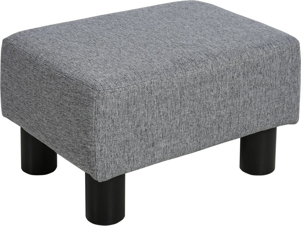 HOMCOM Apoio para os Pés de Sala de Estar Banco Retangular com Estrutura de Madeira para Sala de Estar 40x30x24 cm Cinzento | Aosom Portugal