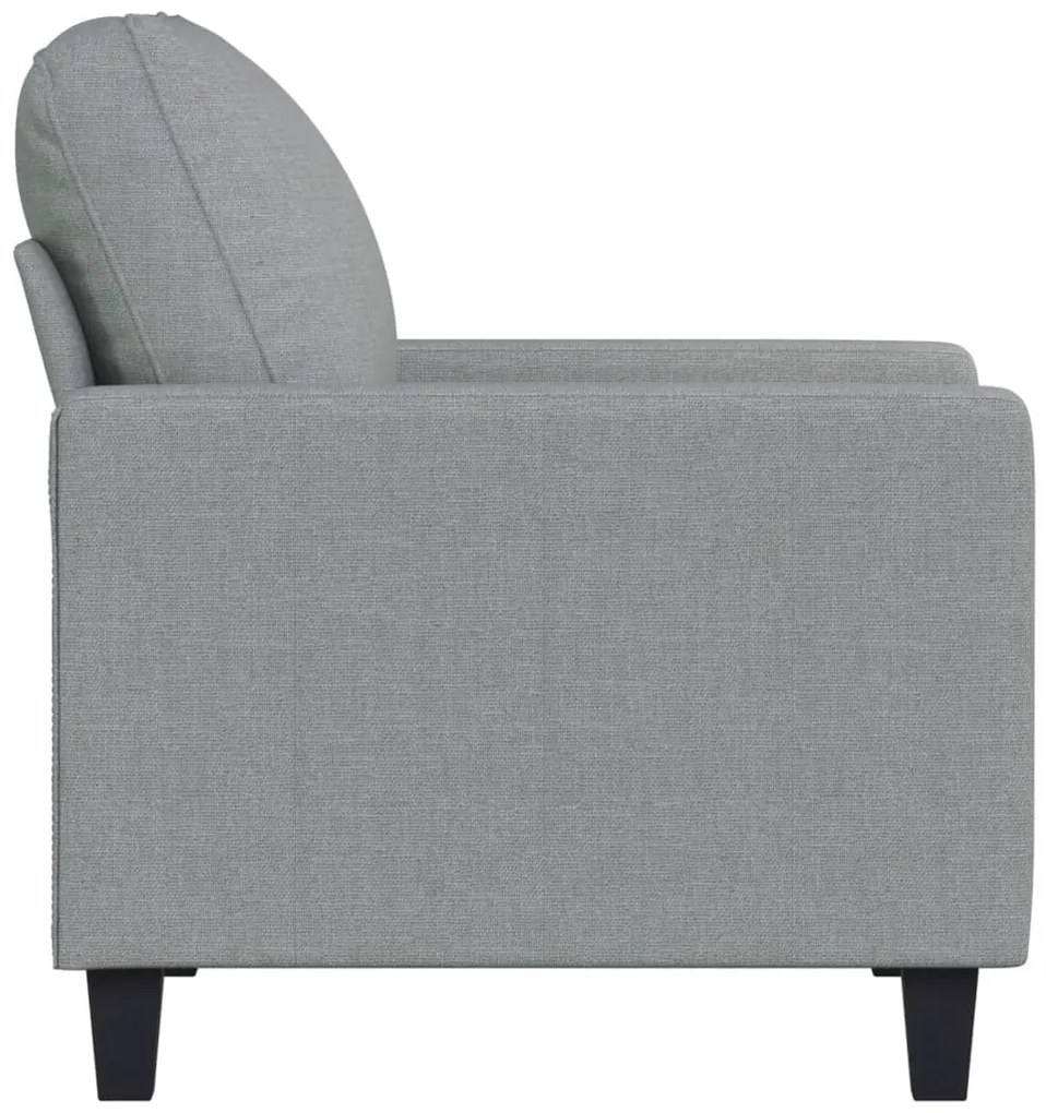 Poltrona tecido 60 cm cinzento-claro