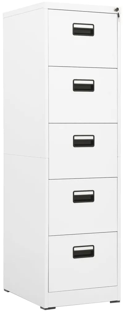 vidaXL Arquivador 46x62x164 cm aço branco