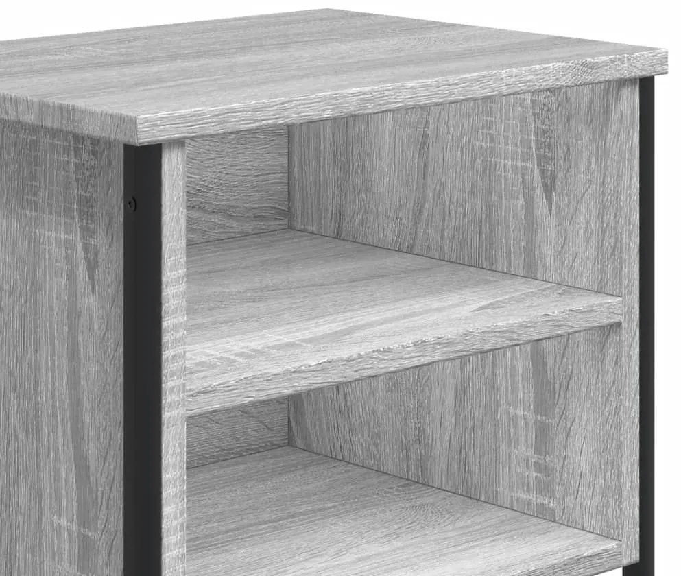 Mesa cabeceira 40x30x40 cm derivados de madeira cinzento sonoma
